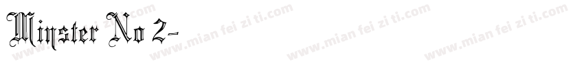 Minster No 2字体转换